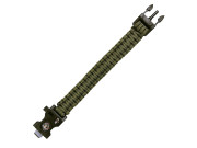 Survival bracelet Compass Fire steel Green