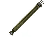 Survival bracelet Compass Fire steel Green