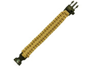Survival bracelet Kompass Fire steel Tan
