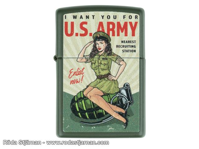 Zippo lighter U.S. Army enlist pin up lighter