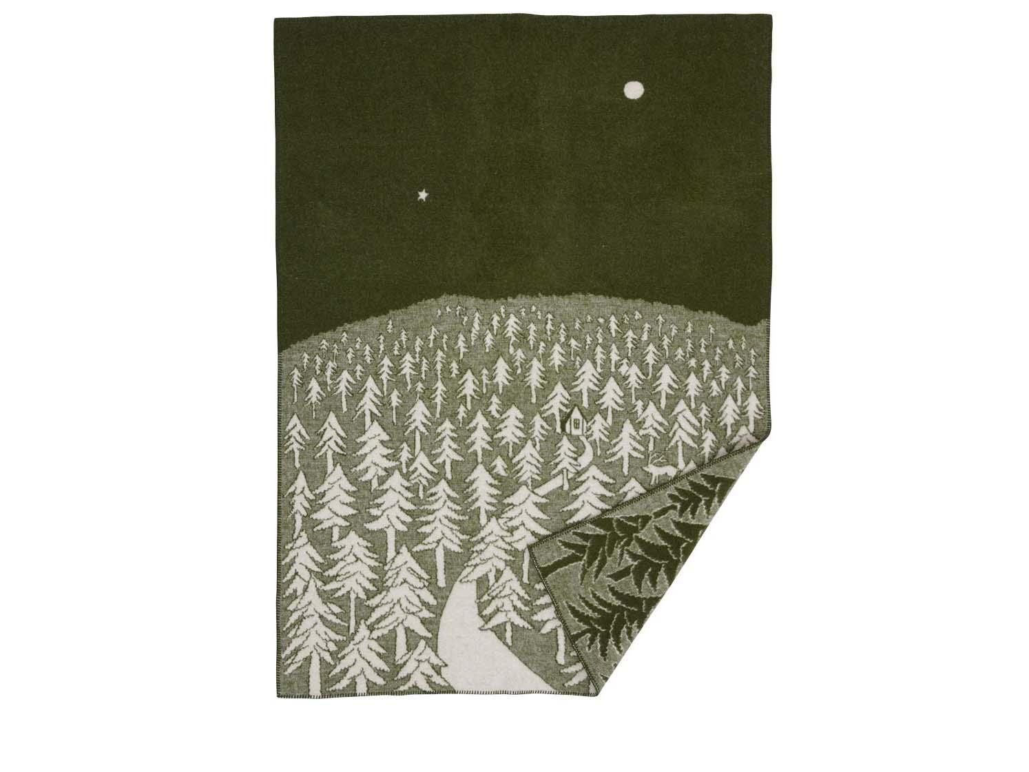 Product Image for House In The Forest Wool Blanket Green