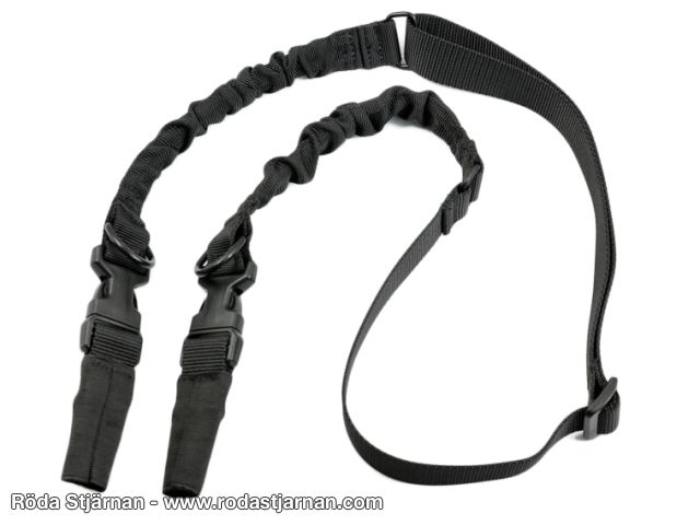 Forsterket Two Point Sling Black våpenreim