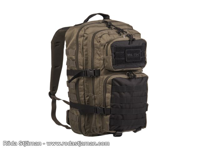 Mil-Tec Assault pack 36L Ranger Green/svart