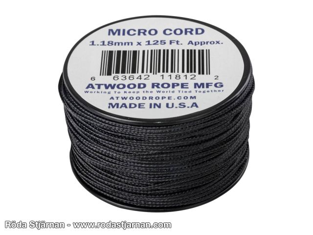 Atwood Micro Cord 38m Svart