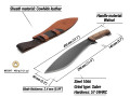 BeaverCraft KKR1 Kukri kniv med skinnslire kniver