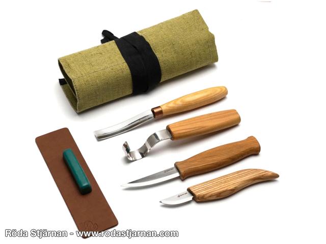 BeaverCraft S43 Skje- og Kåreskjærsett kniver