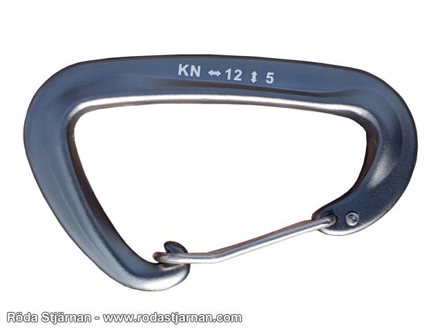 Bushmen Ultralight Karabinkrok 12kN grå karabinkrok