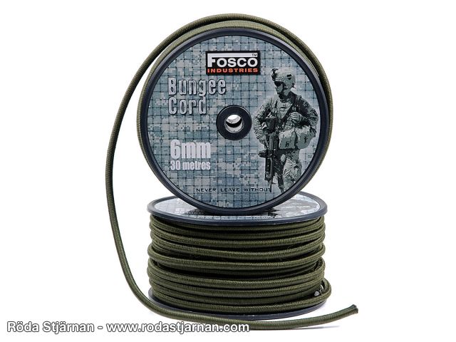 Bungee cord 6 mm Hel rulle 60m