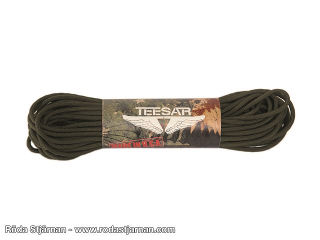 Teesar Paracord Grön 50ft