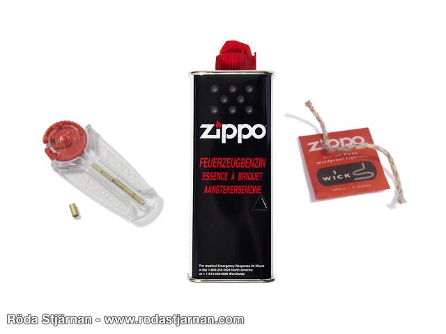 Zippo servicekit – bensin, veke & flint lighter