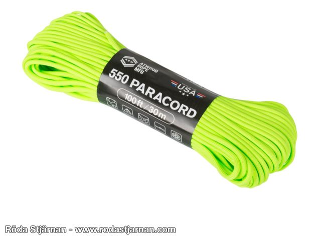 Atwood 550 Paracord Neon green