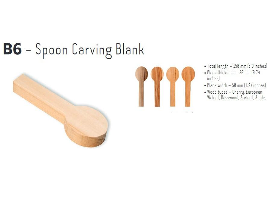 Product Image for BeaverCraft B6 Trästycke Sked Välj träslag Körsbär