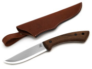 BeaverCraft BSH1 Bushcraftkniv Valnötsträ och läderslida