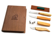 BeaverCraft S43 Knivset med Bokfodral skölp
