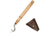 BeaverCraft SK2S Lång Skedkniv 30mm med läderfodral täljkniv