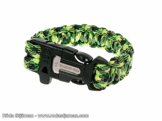 Bushmen överlevnadsarmband med tändstål gecko rep och paracord