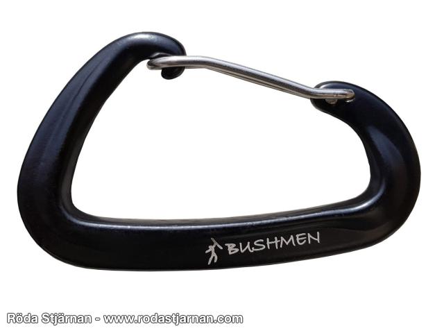 Bushmen Ultralight Karbinhake 12kN svart karbinhake