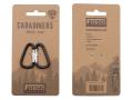 Fosco karbinhakar 4 mm 2-pack svarta karbinhake