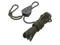 Fosco repspännare med karbinhakar 4 m 4 mm grön rep och paracord
