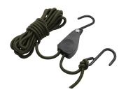 Fosco repspännare med krokar 4 m 6 mm grön