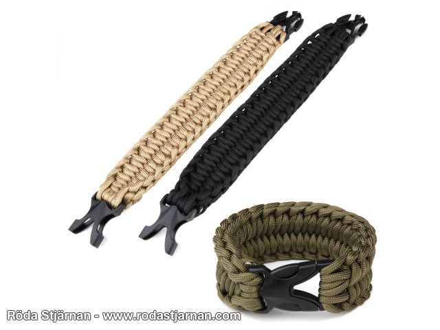 Överlevnadsarmband Dubbel Paracord 23cm rep och paracord