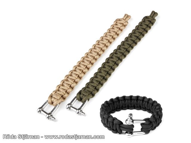 Överlevnadsarmband Metallspänne Paracord 20cm rep och paracord