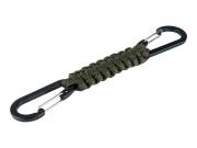 Paracord med dubbla karbinkrokar grön