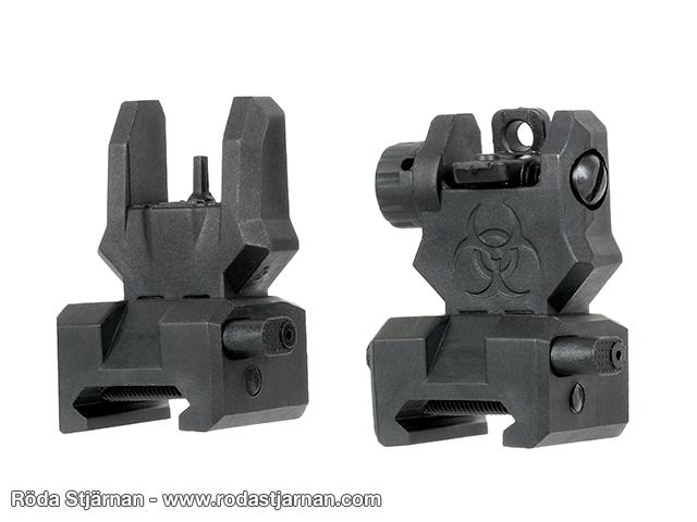 FMA foldable sights in polymer black sights